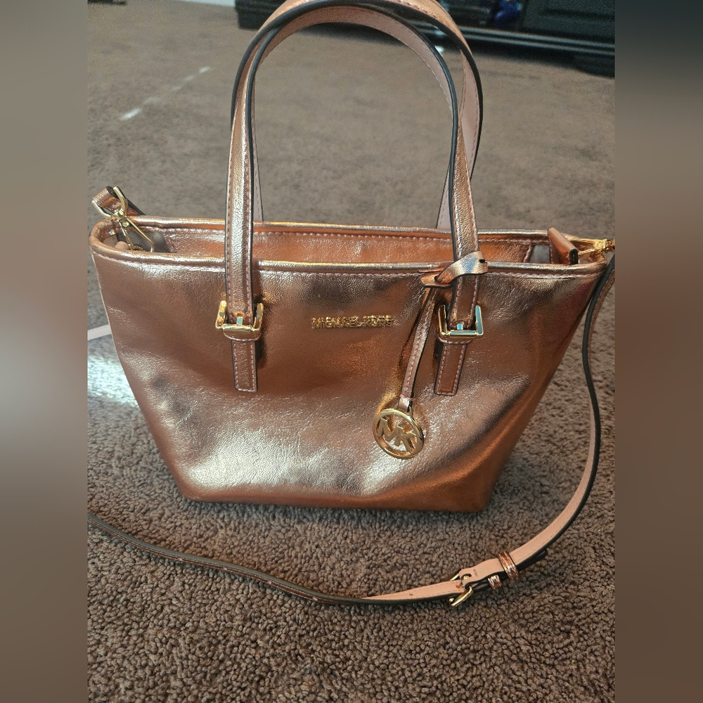Michael Kors Metallic Bronze Tote Bag